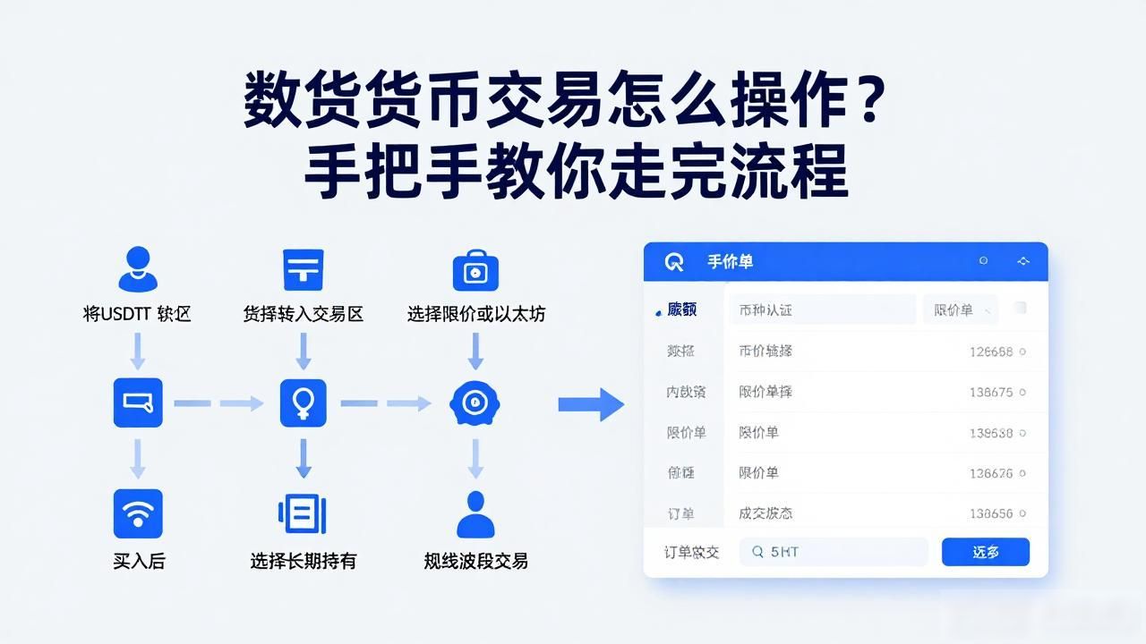 数字货币交易怎么操作？手把手教你走完流程