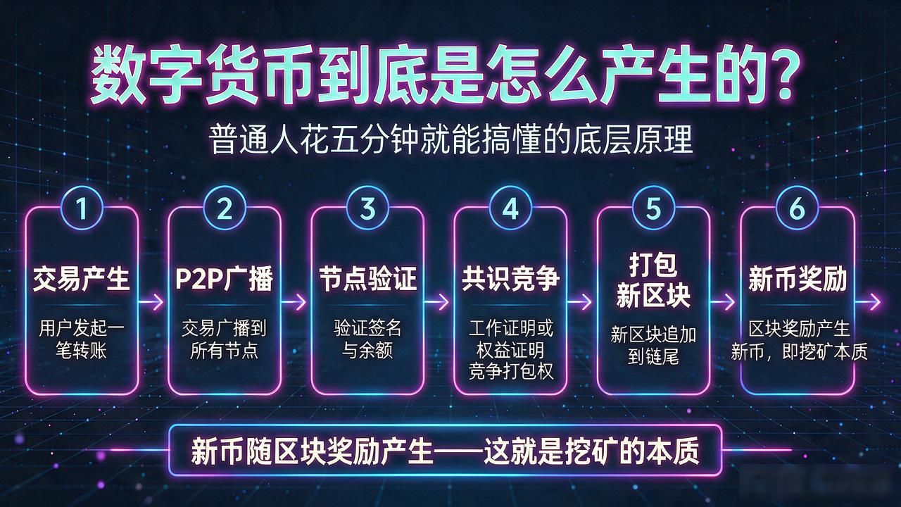 数字货币到底是怎么产生的？普通人花五分钟就能搞懂的底层原理