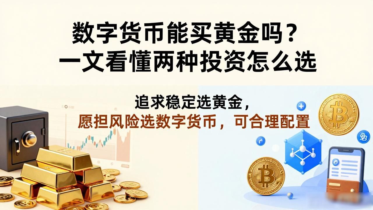 数字货币能买黄金吗？一文看懂两种投资怎么选