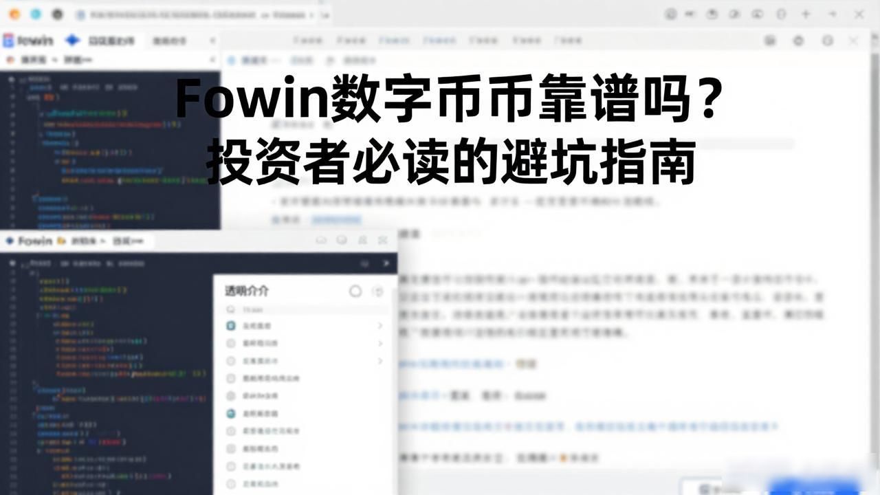 Fowin数字货币平台技术透明度问题_fowin数字货币_Fowin数字货币缺乏监管背书的风险