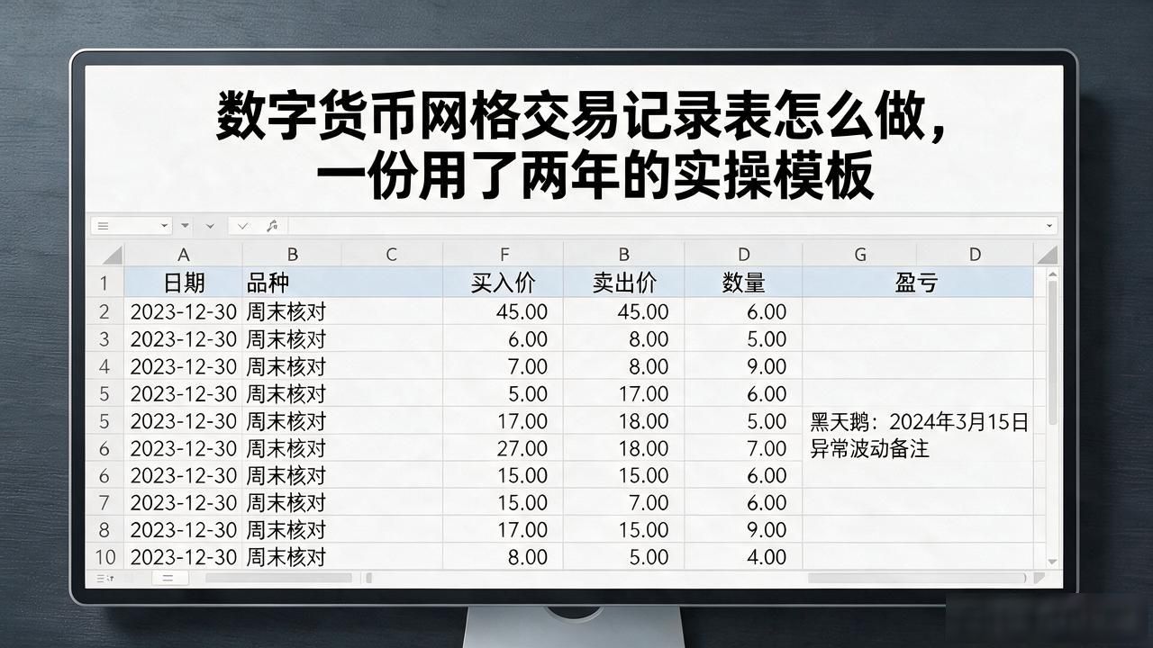 数字货币网格交易记录表怎么做，一份用了两年的实操模板