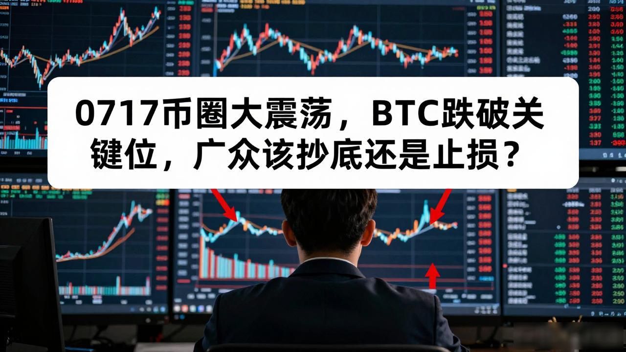 0717币圈大震荡，BTC跌破关键位，散户该抄底还是止损？