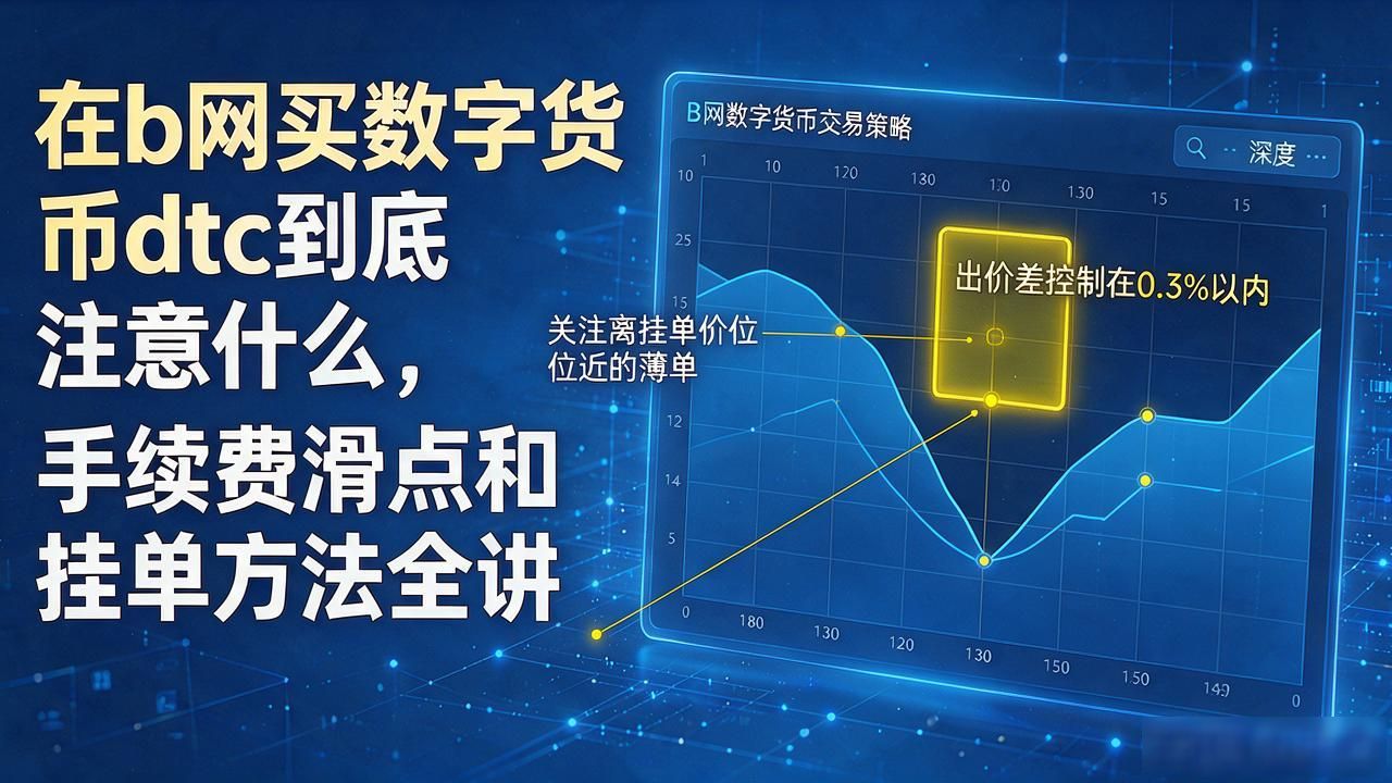 在b网买数字货币dtc到底注意什么，手续费滑点和挂单方法全讲