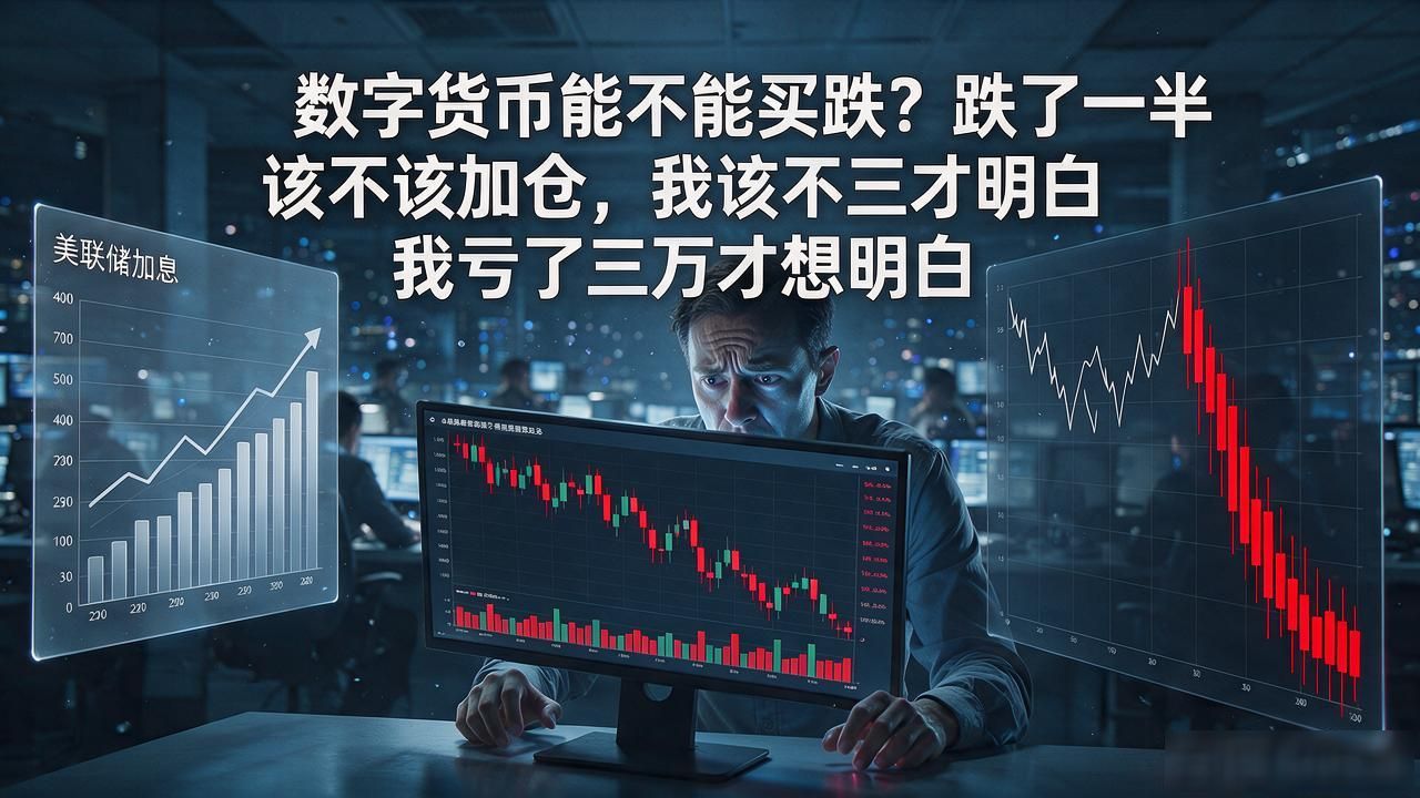 数字货币能不能买跌？跌了一半该不该加仓，我亏了三万才想明白