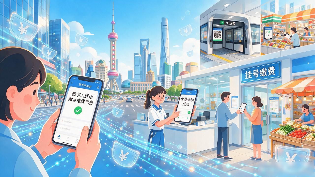 上海数字货币哪里用？地铁商超缴费买菜这些场景基本都覆盖了