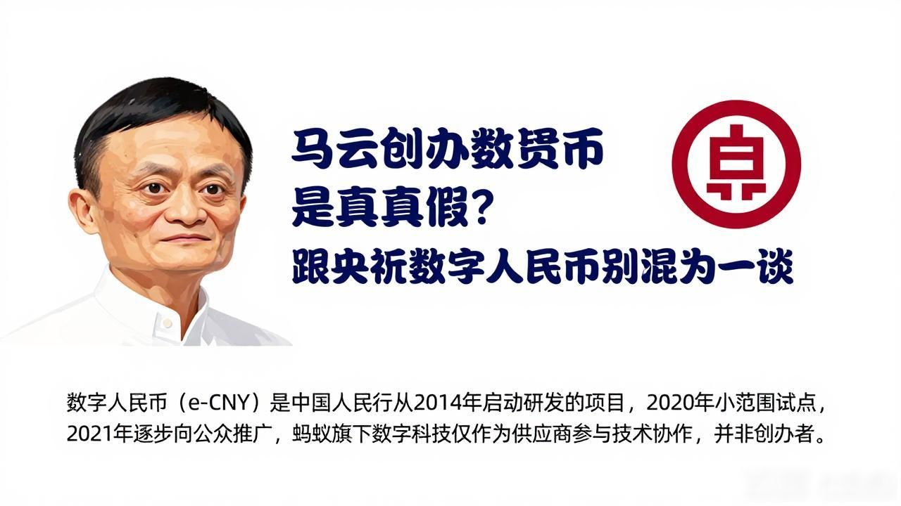 支付宝与数字人民币关系_马云没有创办数字货币_马云创办数字货币了吗