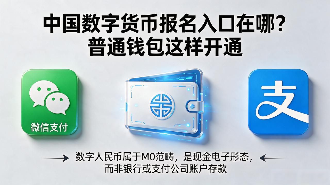 中国数字货币报名入口在哪？普通钱包这样开通