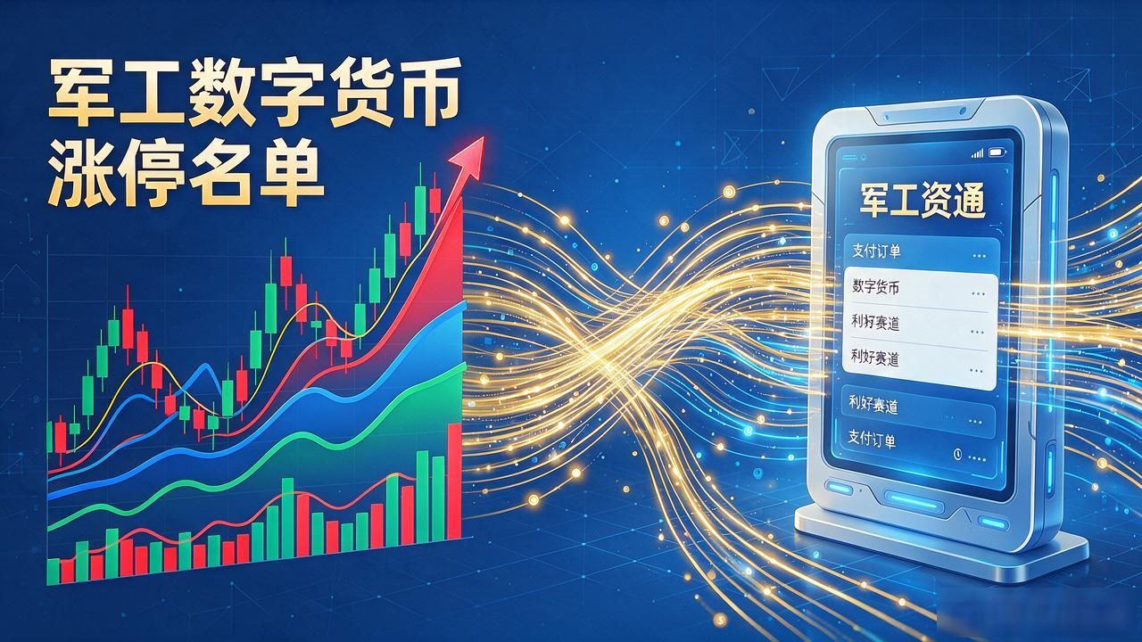 军工数字货币涨停名单，今天这批票全封死了