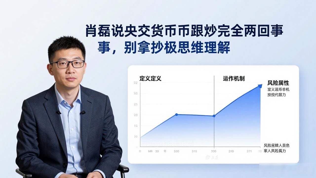 肖磊说央行数字货币跟炒币完全两回事，别拿投机思维理解
