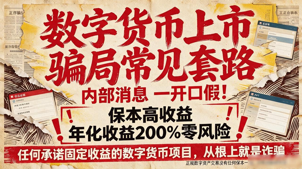 数字货币上市骗局常见套路，"内部消息"一开口就是假