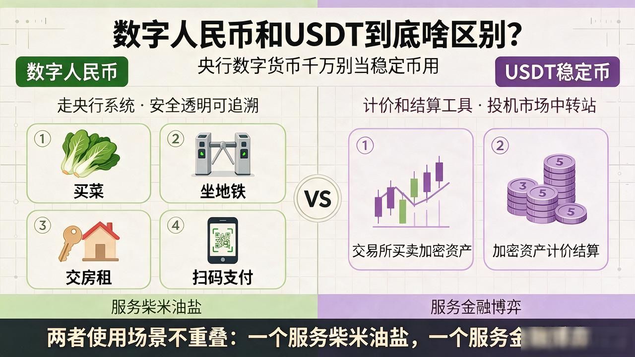 数字人民币与稳定币的区别_USDT和电子人民币是一回事吗_人民数字货币稳定币