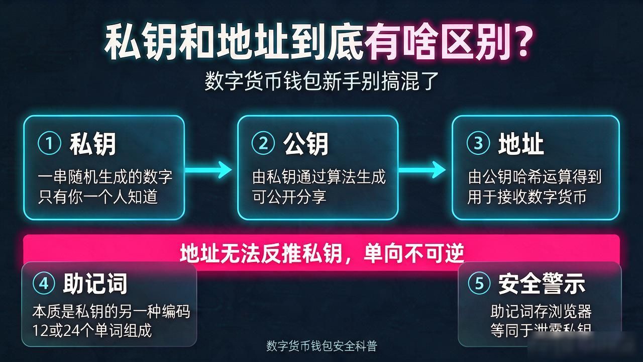 私钥和地址到底有啥区别？数字货币钱包新手别搞混了
