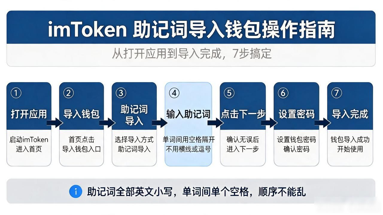 imtoken助记词怎么填，导入钱包时这几步别搞错